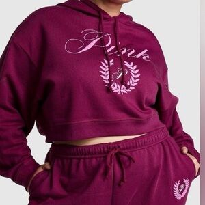 Victoria’s SECRET SET SIZE MEDIUM Pink Hoodie and Jogger Set NEW WITH TAGS